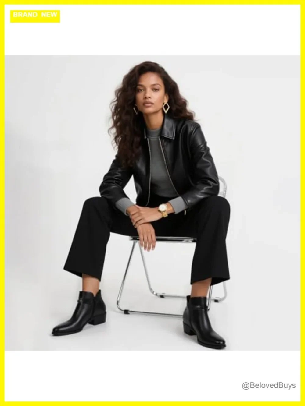 Women's Ankle Boots Faux Leather Round Toe Block Heel Side Zip
